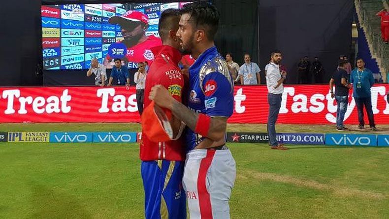 Rahul in MI jersey & Pandya in KXIP's jersey
